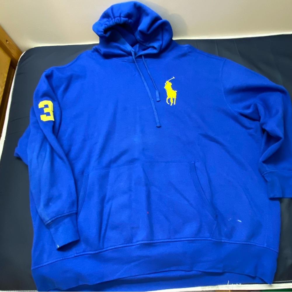 Vintage Bright Blue Zip Up Sweatshirt Size 4XB